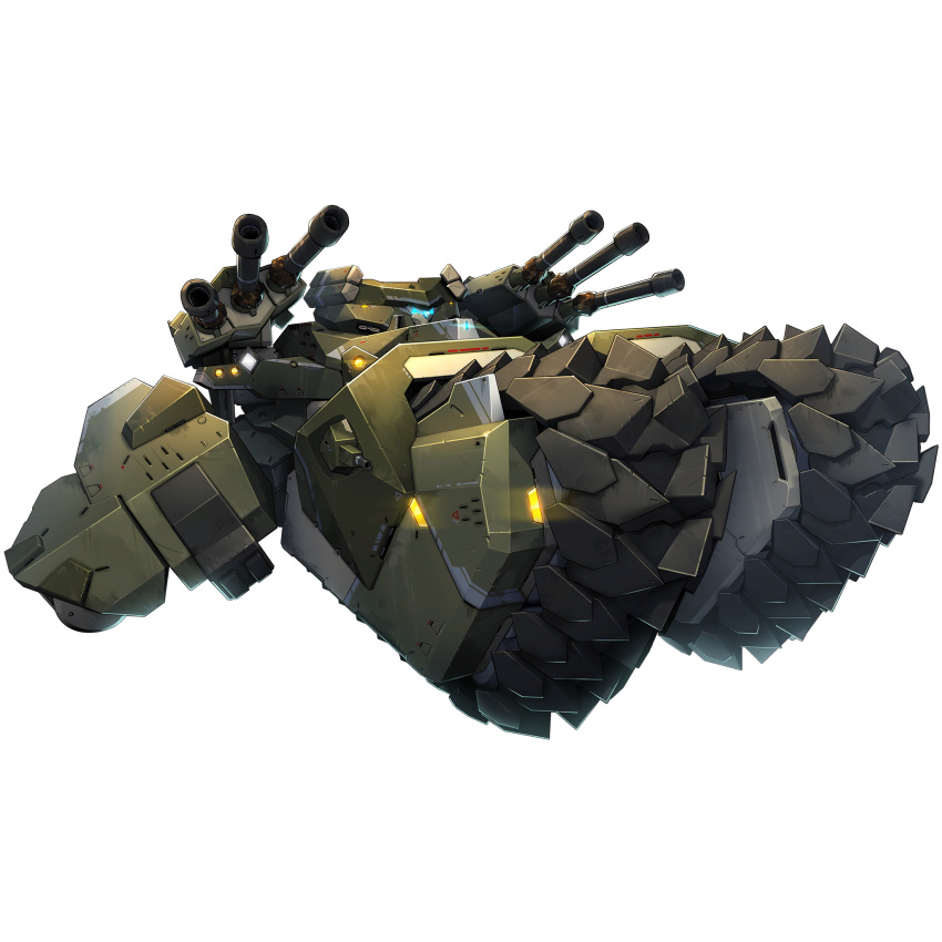 1boy, ags_(last_origin), cannon, ground_vehicle, headlight, highres, last_origin, mar10, mecha, military, military_vehicle, motor_vehicle, official_art, solo, stronghold_(last_origin), tachi-e, tank, thread, transparent_background