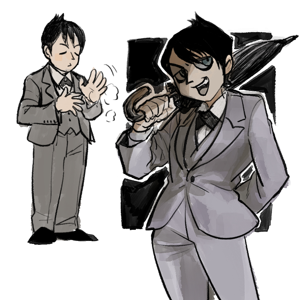 1boy, black_hair, blue_eyes, dc_comics, gotham, gotham_(series), looking_at_viewer, open_mouth