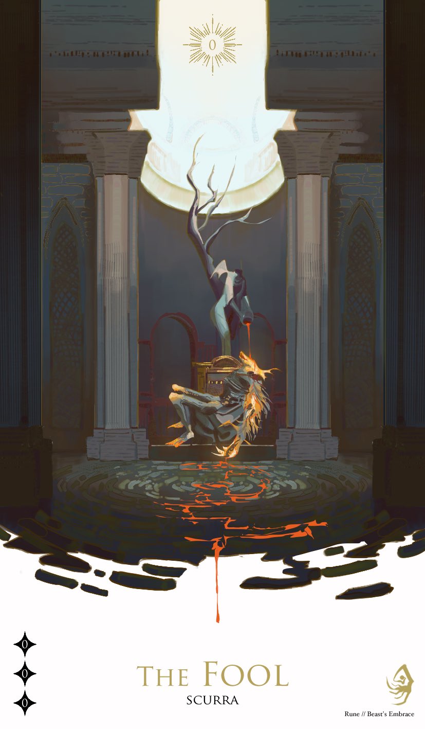 1boy, antlers, blood, bloodborne, burning, church, english_text, frozensoba