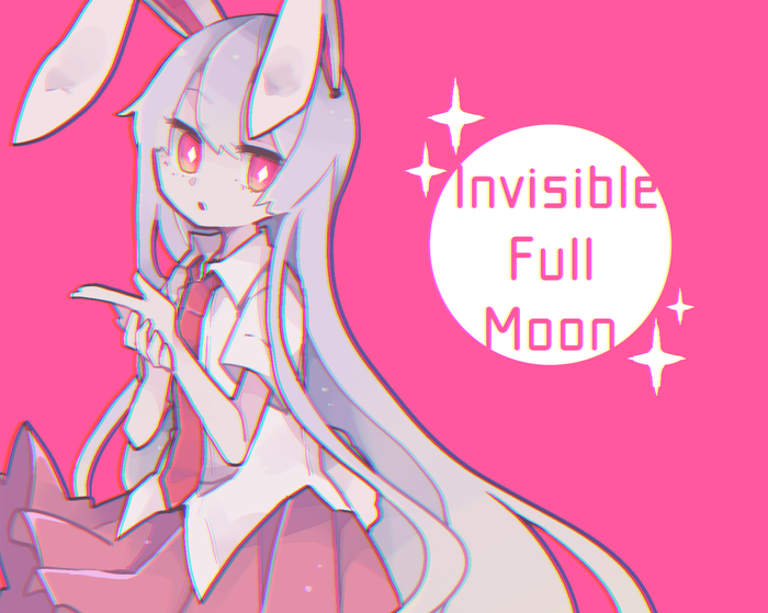 1girl, animal_ears, bangs, bright_pupils, bunny_tail, chromatic_aberration, cosmicmind, diamond-shaped_pupils