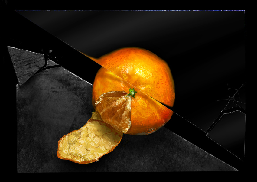 black_background, broken, broken_glass, food, food_focus, fruit, glass, highres