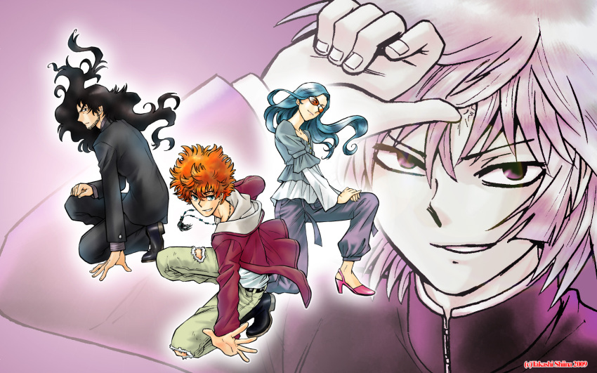 highres, hyoubu_kyousuke, kanou_momiji, magi_shirou, official_art, shiina_takashi, wallpaper, zettai_karen_children