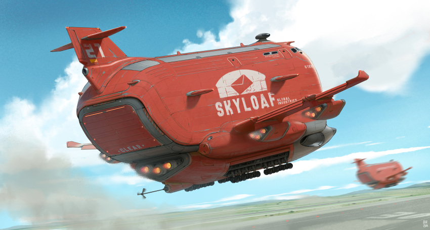 absurdres, aircraft, airplane, blue_sky, braydan_barrett, clouds, cloudy_sky, day