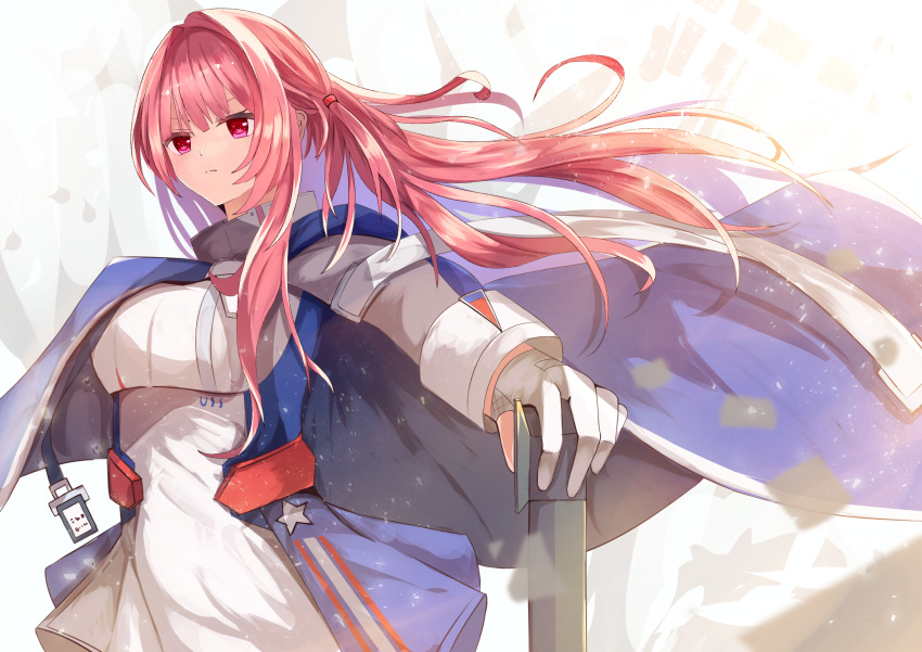 1girl, absurdres, azur_lane, bangs, blue_cloak, breasts, cloak, closed_mouth