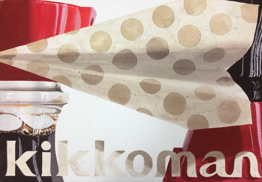 absurdres, bubble, edamame_nippon, floating, floating_object, highres, kikkoman, no_humans