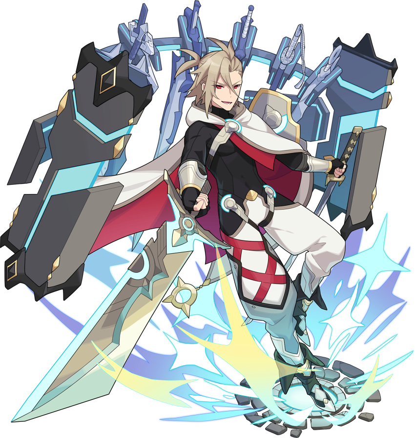 1boy, antenna_hair, armor, armored_boots, artist_request, asymmetrical_bangs, bangs, black_bodysuit