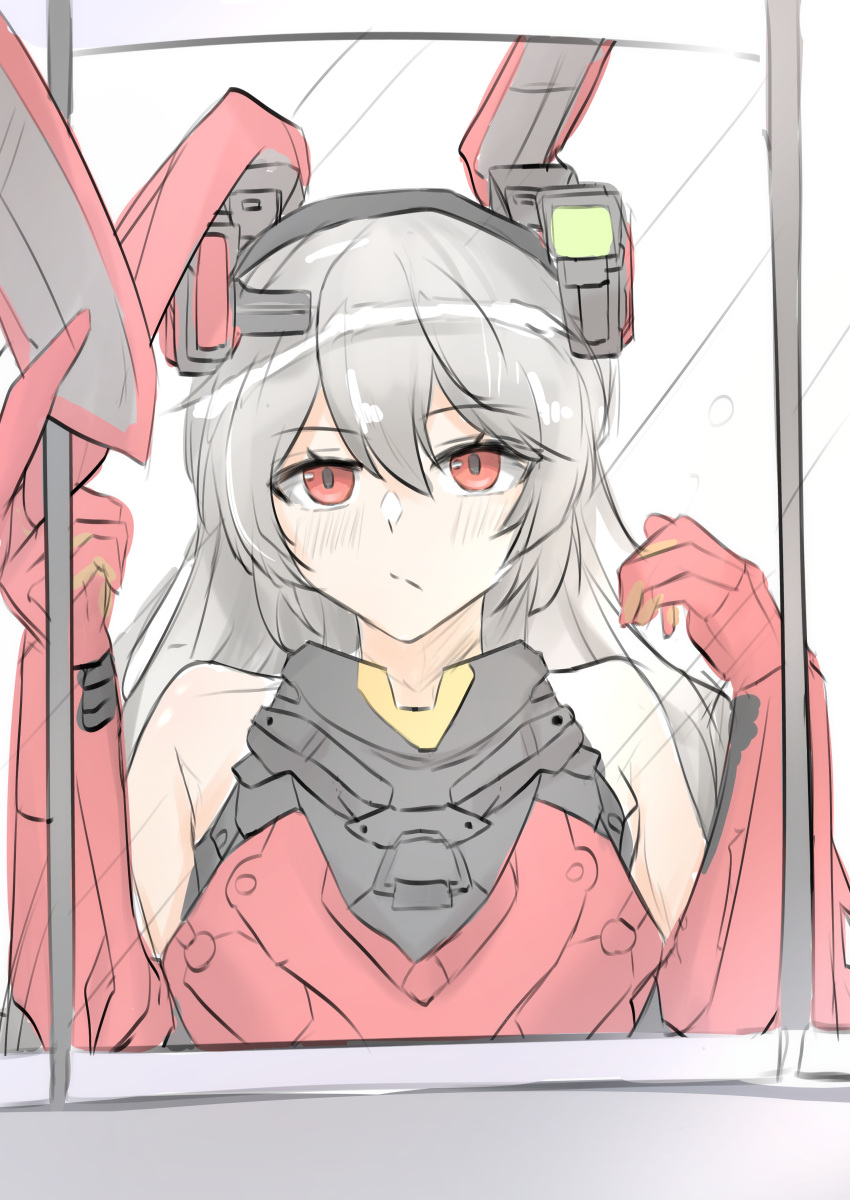 1girl, absurdres, bangs, bare_shoulders, blush, charolic_(girls_frontline_2), female_pov, girls_frontline_2:_exilium