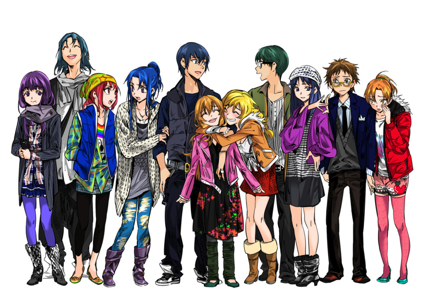 casual, fashion, haruta_kouji, kanou_sumire, kashii_nanako, kawashima_ami, kihara_maya, kitamura_yuusaku