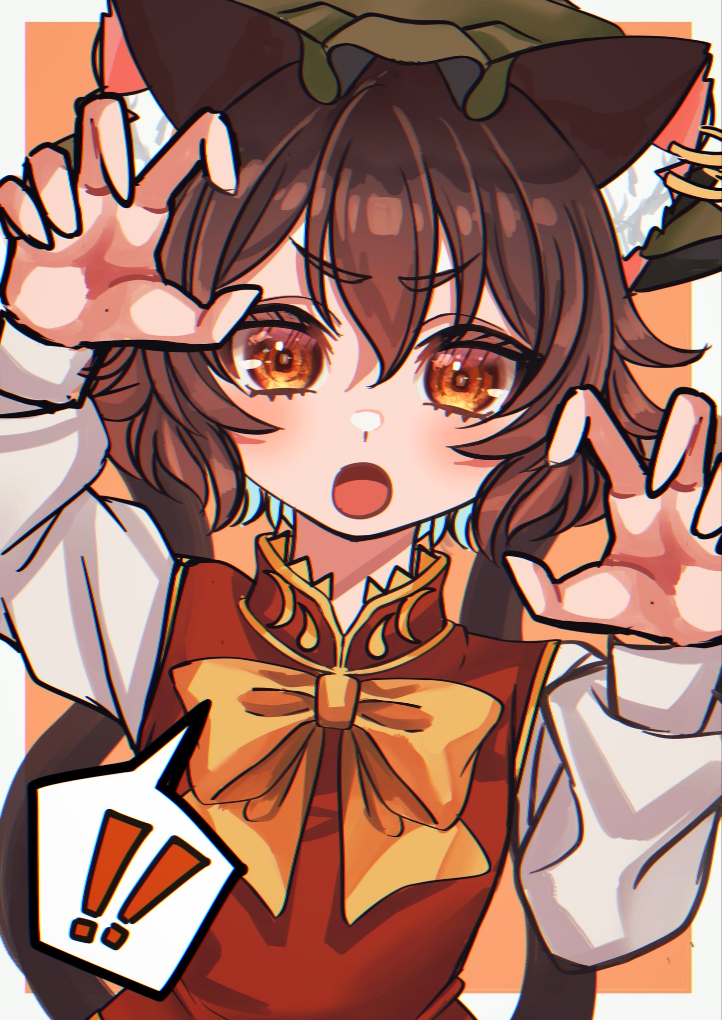 !, !!, 1girl, :o, animal_ear_fluff, animal_ears, bangs, blush