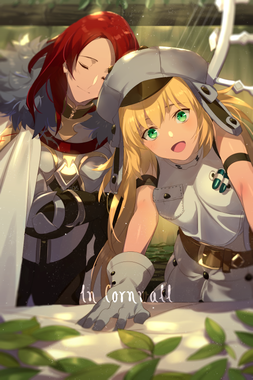 1boy, 1girl, armor, artoria_pendragon_(all), artoria_pendragon_(caster)_(fate), bangs, belt, blonde_hair