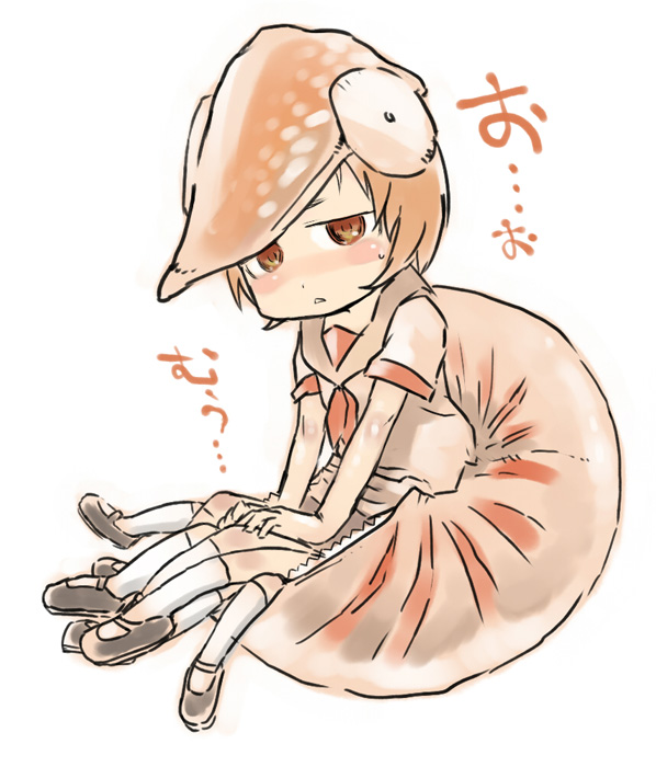 akita_morgue, monster_girl, nautilus_(animal), shoes, short_hair, socks