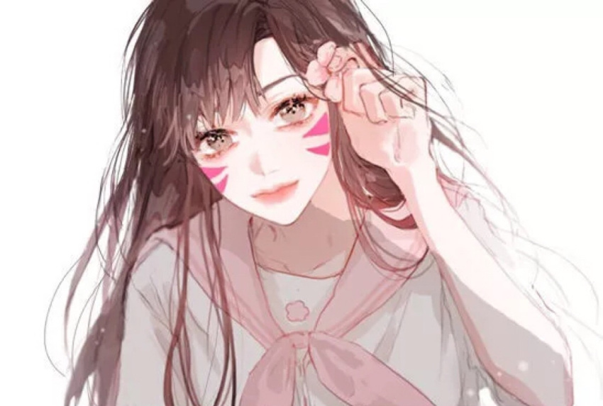 1girl, adjusting_hair, arm_up, bad_id, bad_twitter_id, boychaaa, brown_eyes, brown_hair