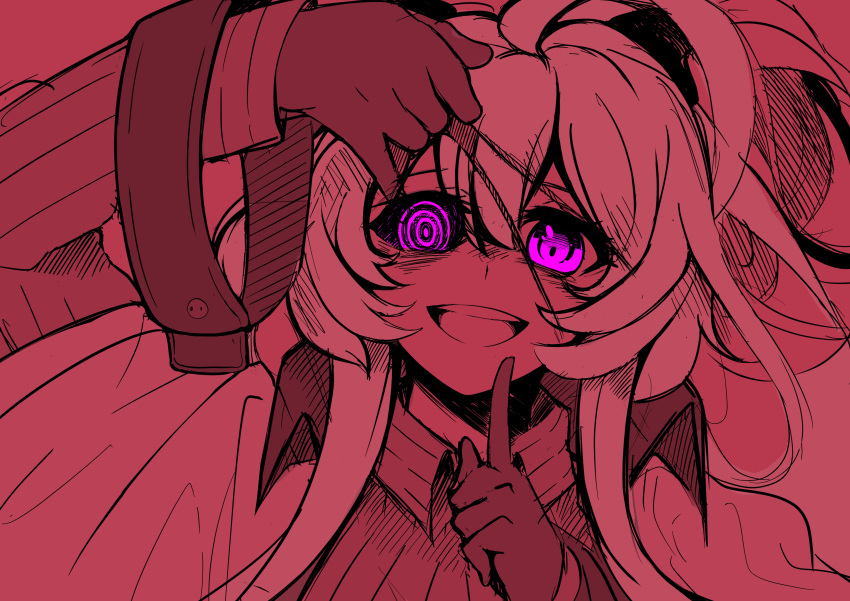 1girl, absurdres, ahoge, alchemy_stars, bangs, black_sclera, colored_sclera, eicy_(alchemy_stars)