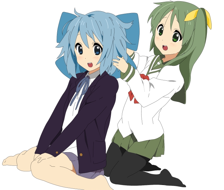 beni_oboro, blazer, blue_eyes, blue_hair, cirno, cirno_(cosplay), cosplay, crossover