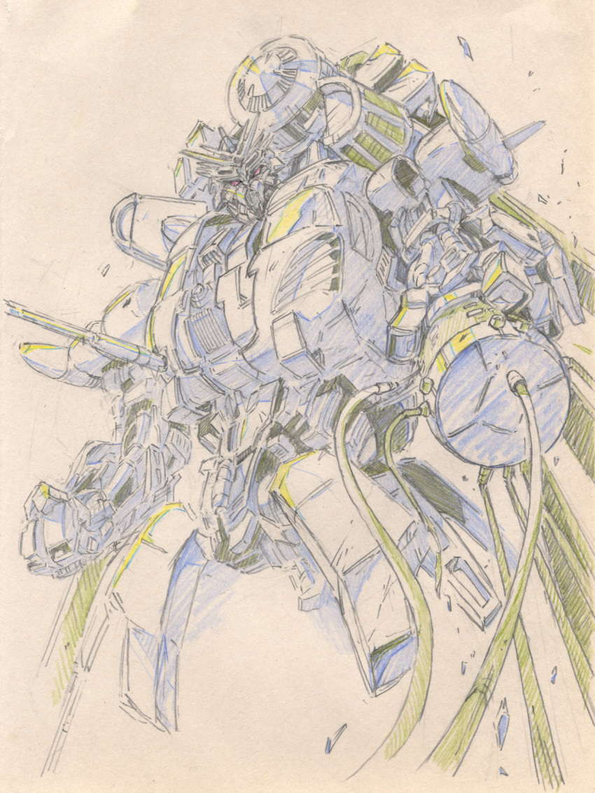 1boy, blackout, decepticon, highres, looking_at_viewer, looking_down, marble-v, mecha