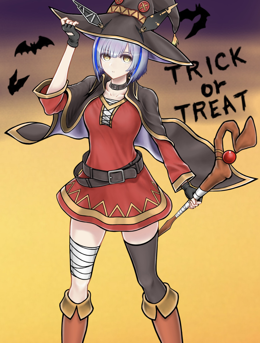 +_+, 1girl, absurdres, alternate_costume, azur_lane, bandaged_leg, bandages, bat