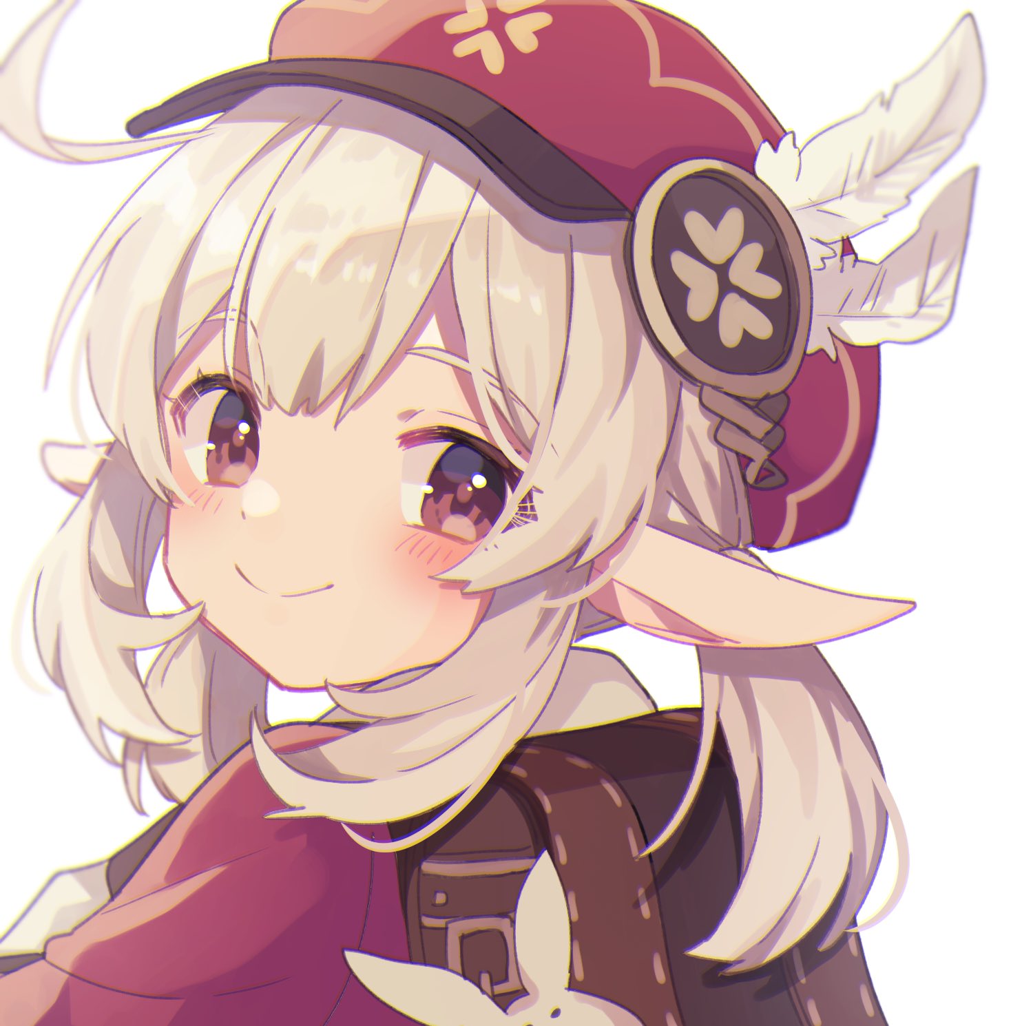 1girl, ahoge, backpack, bag, bag_charm, bangs, brown_eyes, brown_gloves