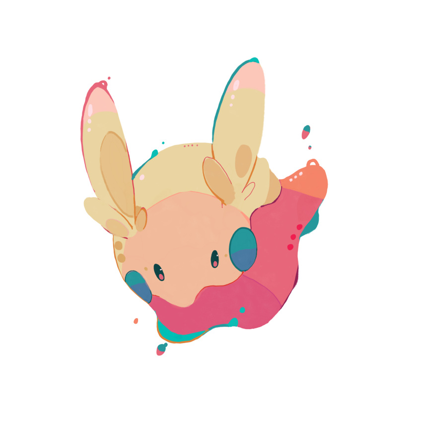 absurdres, alternate_color, brown_eyes, closed_mouth, commentary_request, droplet, full_body, gen_6_pokemon, goomy, highres, kamonabe_(kamonabeekon), no_humans, pokemon, pokemon_(creature), shiny_pokemon, simple_background, solo, white_background
