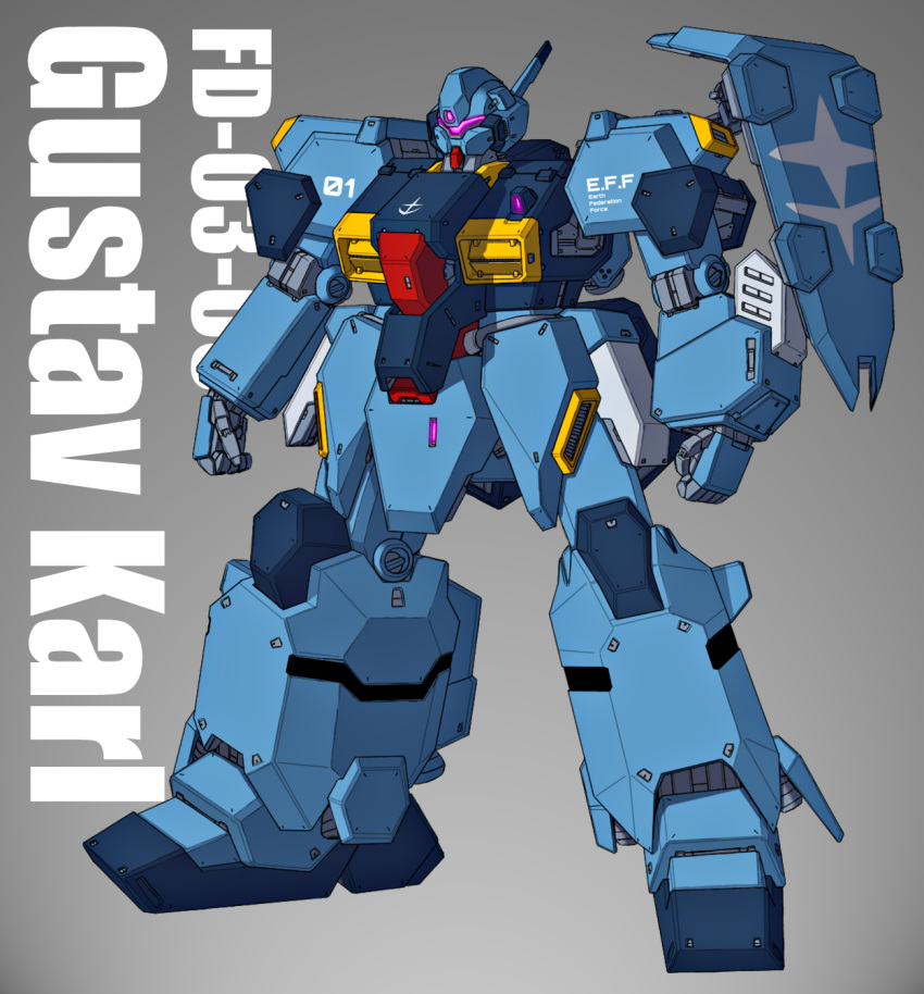 character_name, clenched_hands, csg, gloves, glowing, grey_background, gundam, gundam_hathaway's_flash