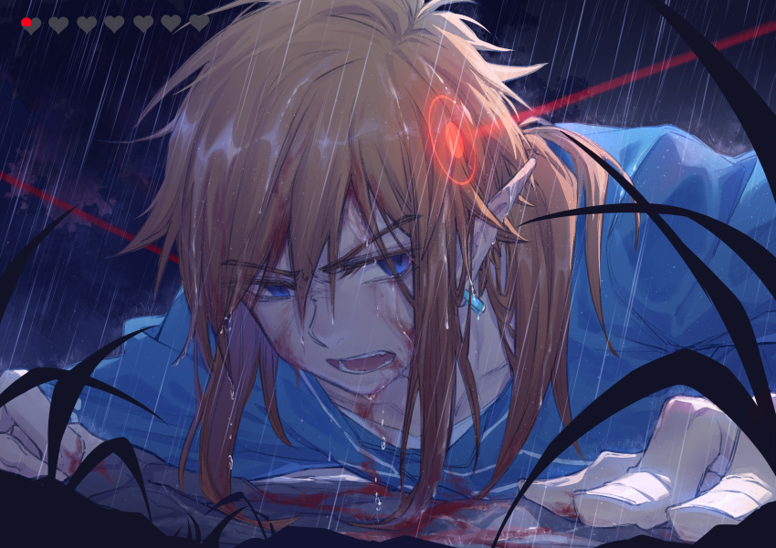 1boy, absurdres, arsh_(thestarwish), bangs, blonde_hair, blood, blood_on_face, blue_eyes