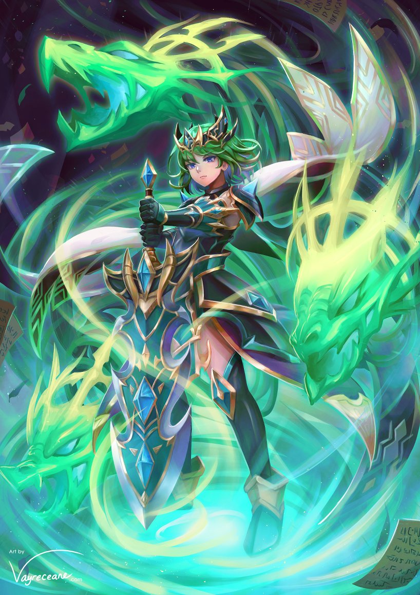 armor, armored_boots, blue_eyes, boots, brave_frontier, cape, crown, crystal