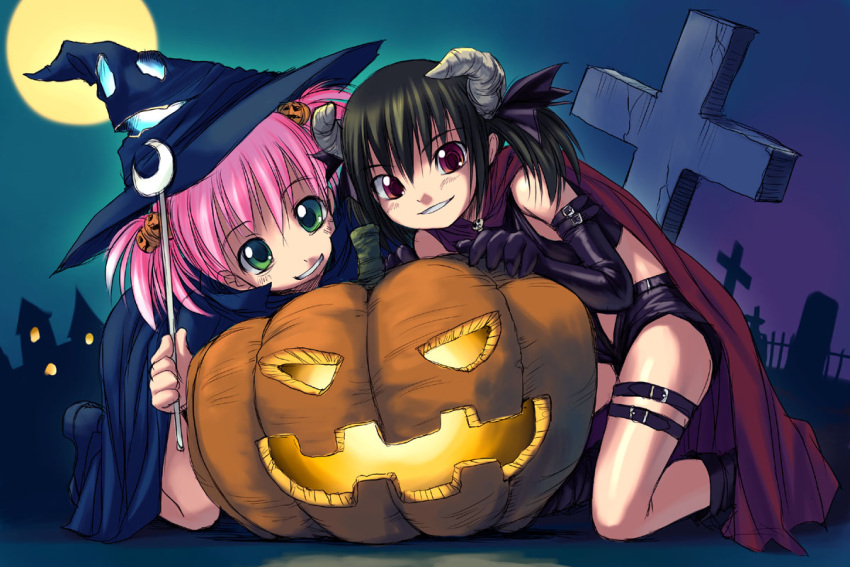 askray, bent_over, black_hair, blush, bosshi, cape, cosplay, crescent