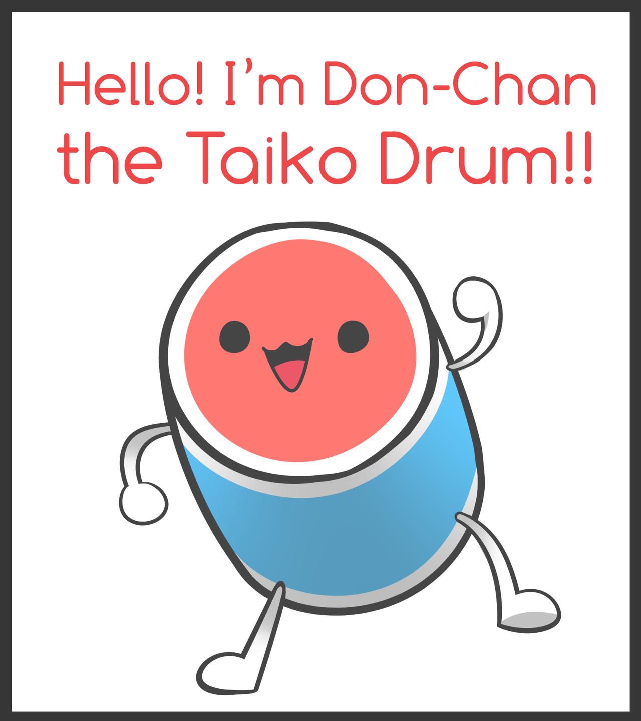 :3, arm_up, black_border, black_eyes, blank_eyes, border, character_name, drum