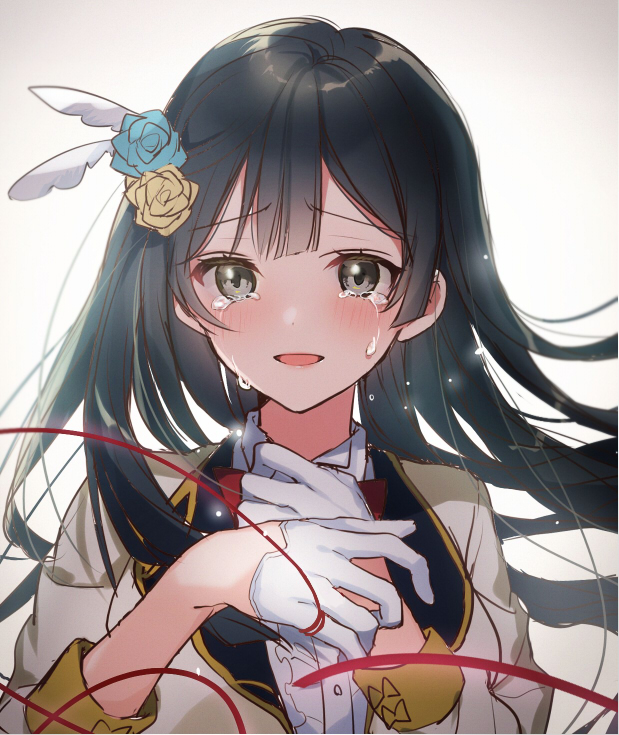 1girl, bangs, black_eyes, black_hair, blush, bow, bowtie, collared_shirt