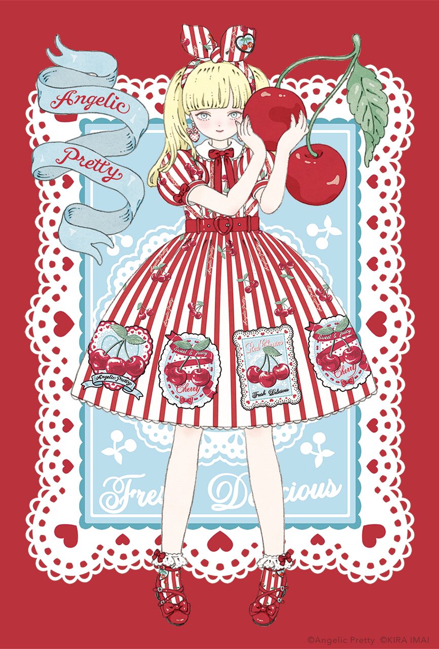 1girl, ad, angelic_pretty, animal_ears, artist_request, bad_source, bangs, belt