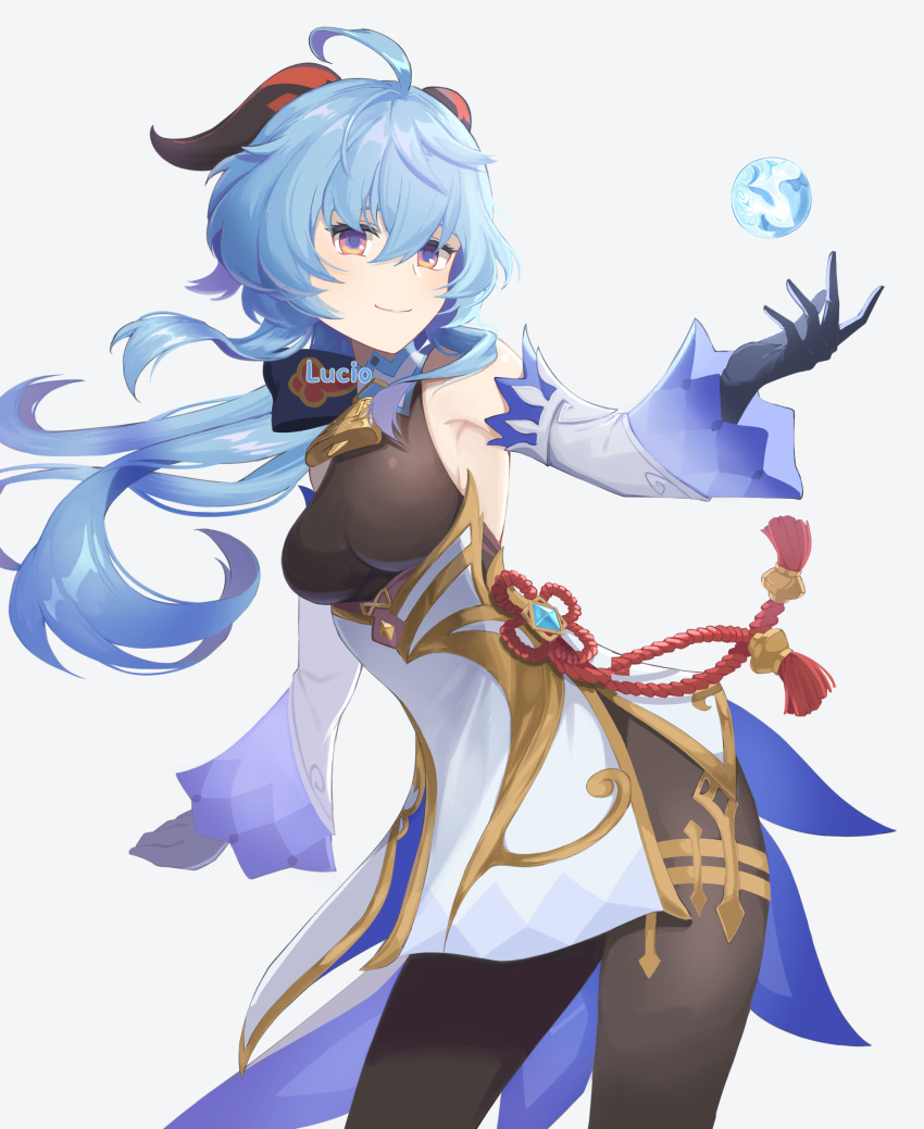 1girl, absurdres, ahoge, armpits, bangs, bell, black_bodysuit, black_gloves