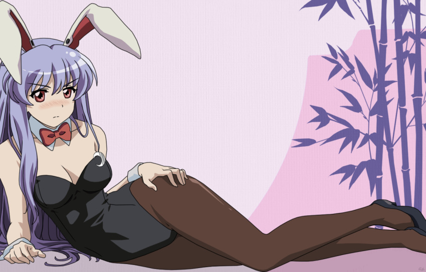 1girl, animal_ears, bamboo, bangs, bare_shoulders, black_dress, black_footwear, blush