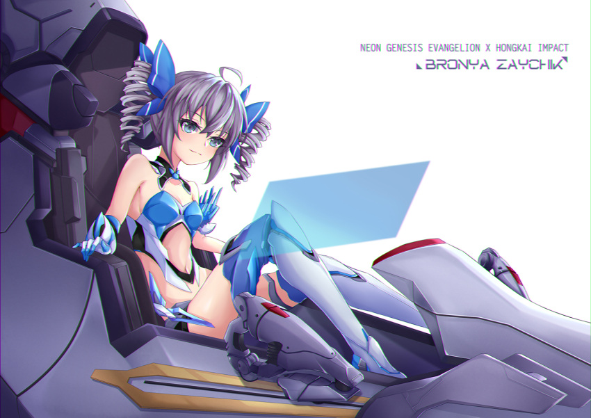 1girl, alternate_color, antenna_hair, bangs, bare_shoulders, bronya_zaychik, bronya_zaychik_(yamabuki_armor), closed_mouth