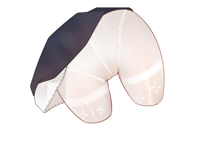 1girl, absurdres, barbara_(genshin_impact), cropped_legs, genshin_impact, highres, ldd.ek, panties, panties_under_pantyhose, pantyhose, see-through, simple_background, solo, thighs, underwear, white_background, white_legwear