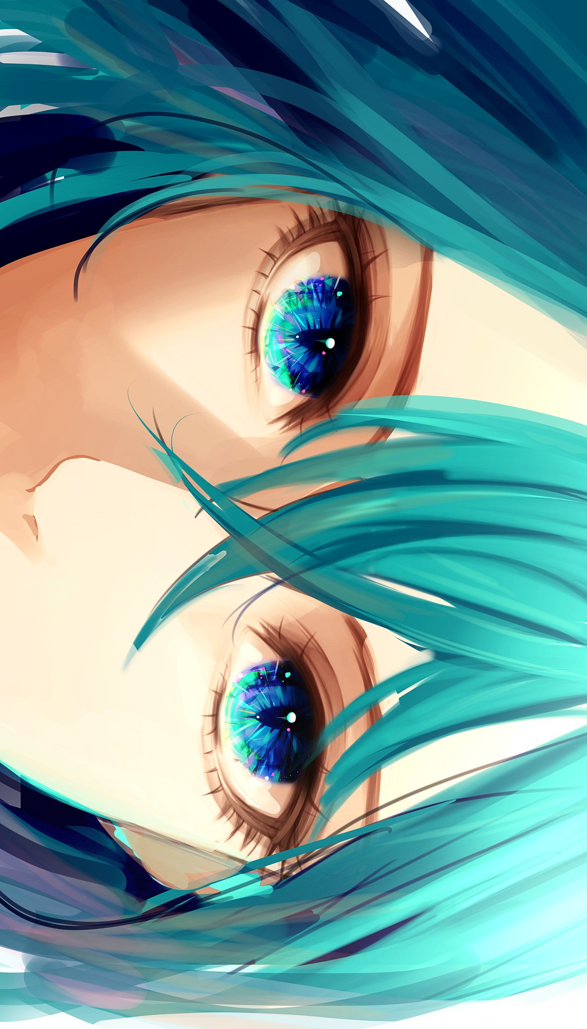 1girl, aqua_eyes, blue_eyes, blue_hair, eyebrows_behind_hair, facing_viewer, hair_between_eyes, hair_ornament, hairclip, highres, looking_at_viewer, moon_so_00, opal_00_58, sketch, vivy, vivy:_fluorite_eye's_song