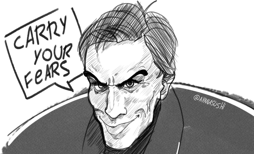 dokidokichanz, evil, evil_eyes, evil_smile, jim_carrey, meme, short_hair, smile