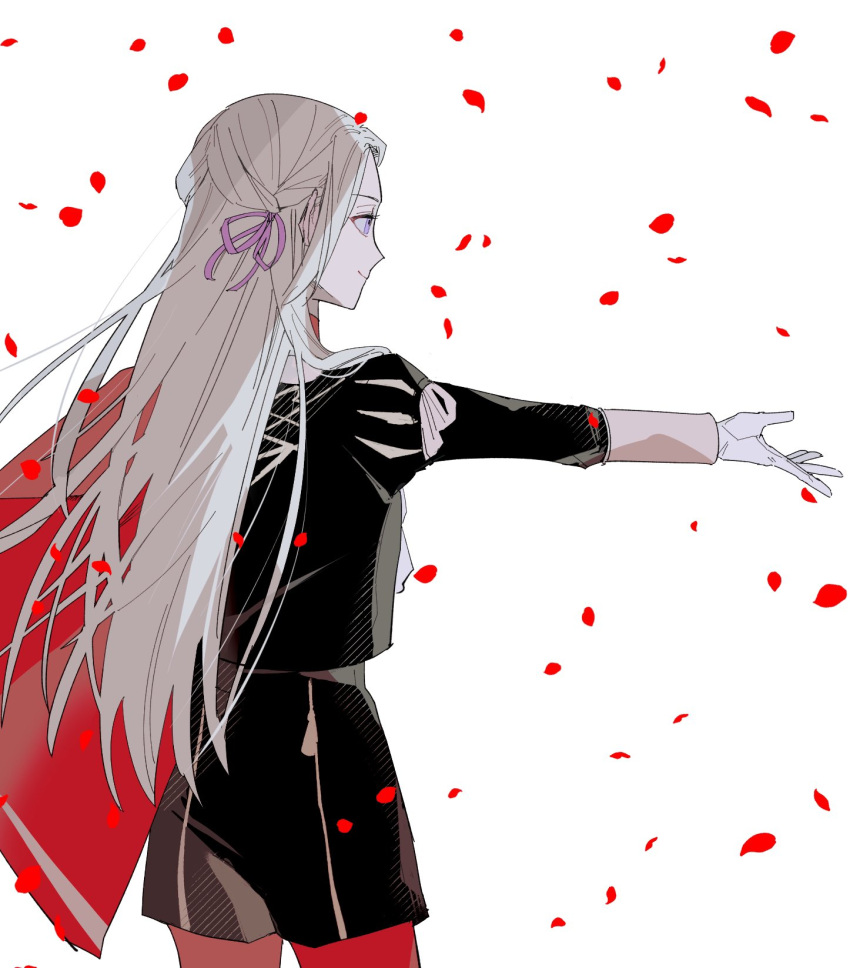 1girl, bang_gu9, edelgard_von_hresvelg, gloves, highres, long_hair, violet_eyes, white