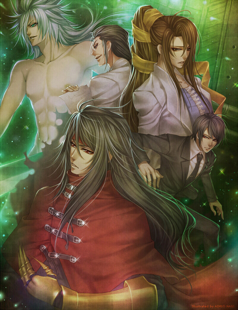 aimio_nagi, black_hair, cloak, final_fantasy, final_fantasy_vii, formal, glasses, headband