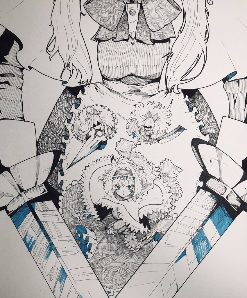1girl, alice_margatroid, anderson_m0311, apron, blue_eyes, book, bow, capelet