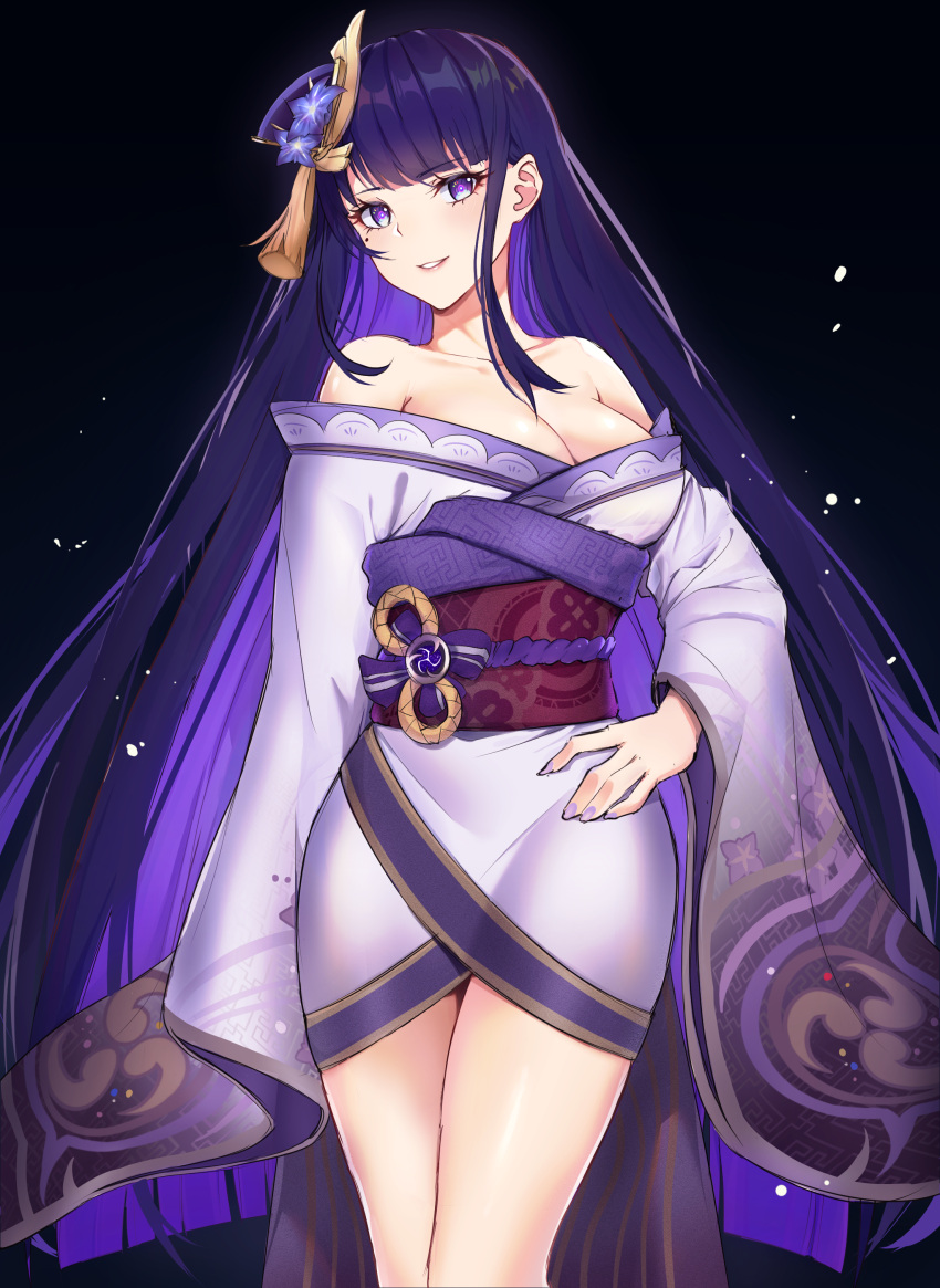 absurdres, breasts, dress, genshin_impact, hair_ornament, highres, japanese_clothes, klee08