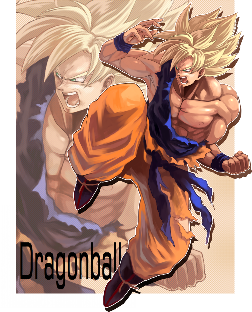 1boy, blonde_hair, blue_sash, boots, commentary_request, dragon_ball, dragon_ball_z, fighting_stance