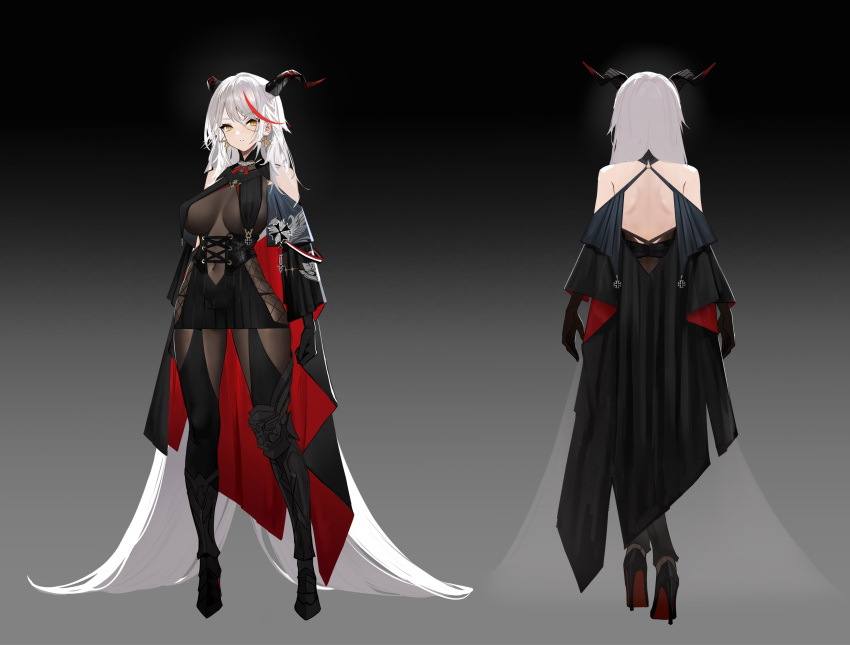 1girl, absurdly_long_hair, absurdres, aegir_(azur_lane), ass, azur_lane, bare_back, bare_shoulders
