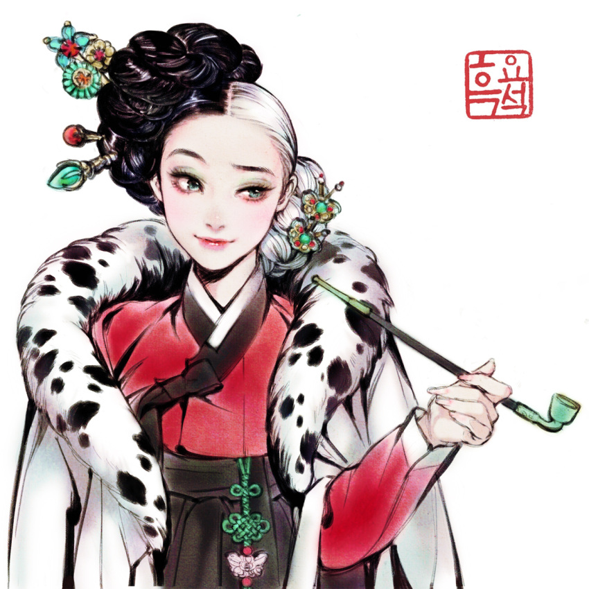 101_dalmatians, 1girl, alternate_costume, alternate_hairstyle, black_dress, black_hair, butterfly_hair_ornament, cape