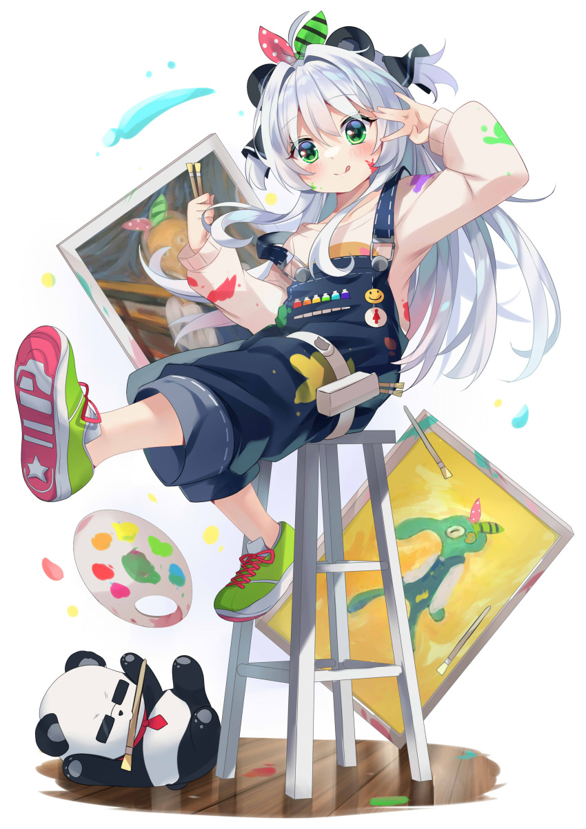 1girl, \||/, absurdres, airani_iofifteen, airani_iofifteen_(cosplay), animal_ears, bangs, bold_and_brash_(spongebob_squarepants)