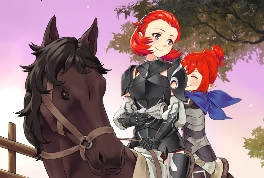 2girls, animal, armor, closed_mouth, cute, fire_emblem, fire_emblem_14, fire_emblem_fates