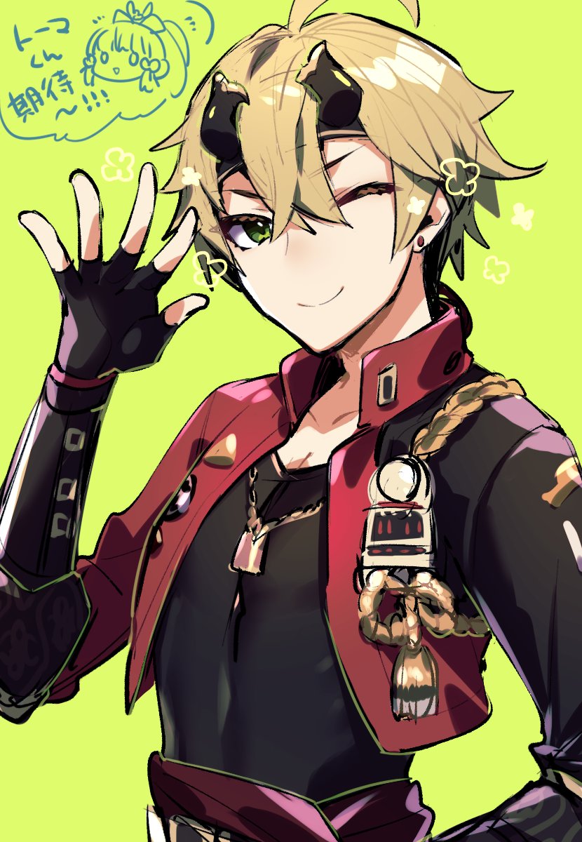 1boy, 1girl, ahoge, ayaka_(genshin_impact), azuma_(azuma10270724), bangs, black_gloves, blonde_hair