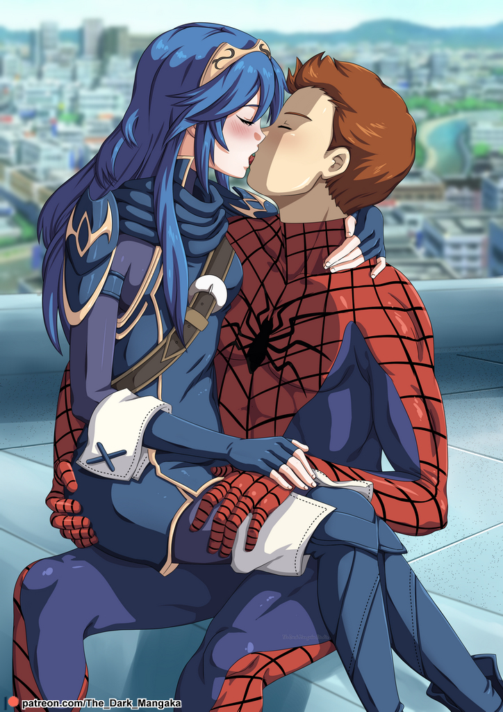 fire_emblem, fire_emblem_heroes, hetero, lucina_(fire_emblem), marvel, source_request, spider-man, spider-man_(series)