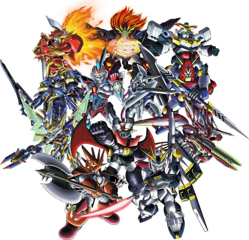 axe, beam_saber, chainsaw, char's_counterattack, choudenji_robo_combattler_v, clenched_hand, code_geass, code_geass:_fukkatsu_no_lelouch