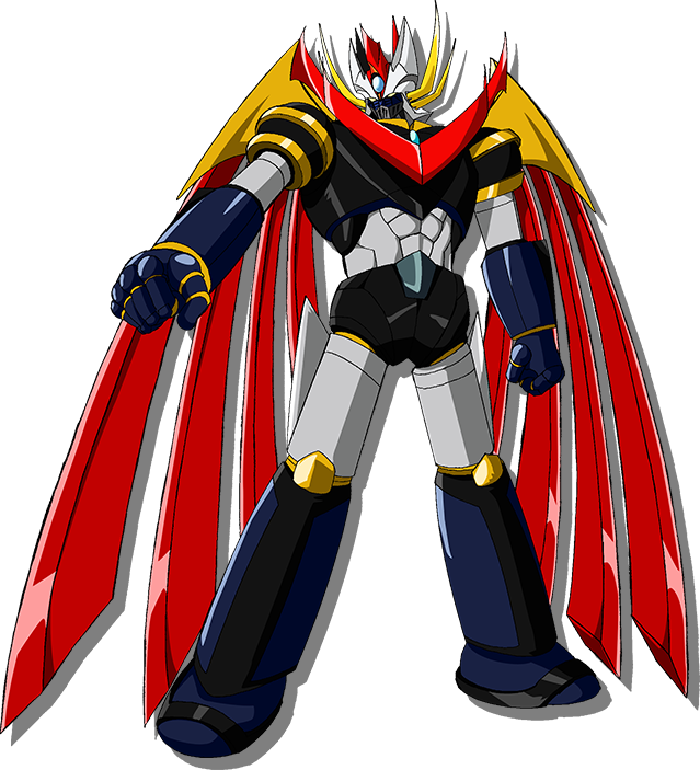 clenched_hands, looking_to_the_side, mazinemperor_g, mazinger_(series), mecha, mechanical_wings, no_humans, official_art