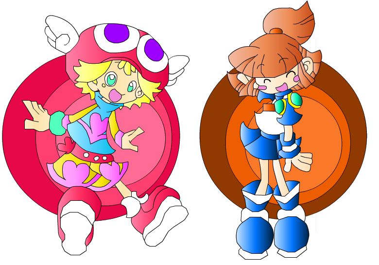 amitie, amitie_(puyopuyo), arle_nadja, blonde_hair, madou_monogatari, puyopuyo, puyopuyo_artstyle, puyopuyo_fever