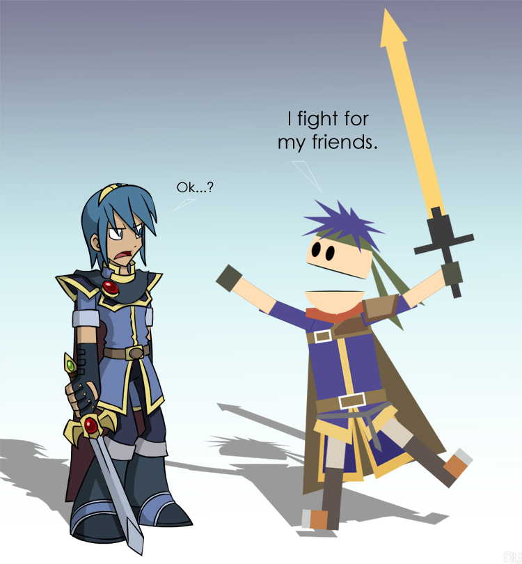 blue_clothing, canadianman, coat, i_am_not_your_buddy_guy, ike_(fire_emblem), marth_(fire_emblem), scarf, south_park, super_smash_bros., sword, uncle_fuckers, weapon